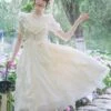 Sweet Lolita Dress Polyester Short Sleeves Ruffles Dress Sweet Lolita Dress