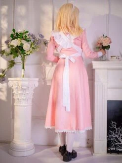 Maid Lolita Dress Polyester Long Sleeves Ruffles Sweet Lolita Dress -AYA Cosplay Shop 202307051738162669374