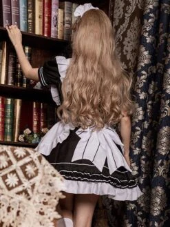 Miad Lolita Dresses Ruffles Bows Short Sleeves Lolita Dress -AYA Cosplay Shop 202307051738452101213