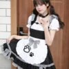 Maid Lolita Dresses Ruffles Bows Lace Short Sleeves Lolita Dress -AYA Cosplay Shop 202307051739147294519