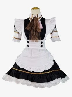 Maid Lolita Dresses Lace Ruffles Short Sleeves Lolita Dress -AYA Cosplay Shop 202307051745425367503