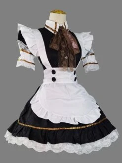 Maid Lolita Dresses Lace Ruffles Short Sleeves Lolita Dress -AYA Cosplay Shop 202307051745431464333