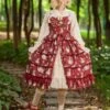 Classical Lolita Dress Polyester Sleeveless Classic Lolita Dresses Deep Blue -AYA Cosplay Shop 202307121036231681082