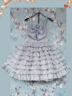 Sweet Lolita Ballet Dress Tulle Sleeveless Ruffles Jumper Dress -AYA Cosplay Shop 202307121036271676577