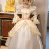 Champagne Retro Costumes Women's Marie Antoinette Costume Lace Ruffles Polyester Tunic Dress Choker Vintage 18th Century Costume -AYA Cosplay Shop 202307131655417973791