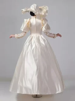 Dark Navy Retro Costumes Ruffles Polyester Dress Marie Antoinette Costume Women's Royal Tunic Vintage Clothing -AYA Cosplay Shop 202307131655471423630