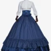 Blue Retro Costumes Lace Polyester Plaid Top Marie Antoinette Costume Women's Retro Set Party Prom Dress -AYA Cosplay Shop 20230713170514938630