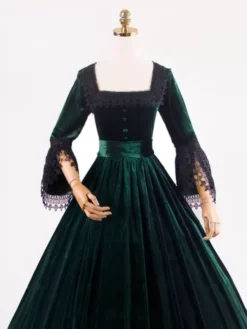 Deep Blue Retro Costumes Lace Polyester Marie Antoinette Costume Dress Women's Retro Tunic Vintage Clothing 18 Deep Blue Retro Costumes Lace Polyester Marie Antoinette Costume Dress Women's Retro Tunic Vintage Clothing -AYA Cosplay Shop 202307131705266366761