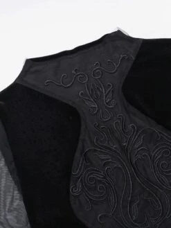 Black Gotic Dress Long Sleeves Sheer Bodycon Lolita Dress -AYA Cosplay Shop 202307171846056947157