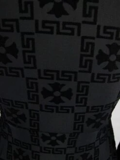 Black Gothic Dress Long Seelves Lace Stand Collar Lace Lolita Dress -AYA Cosplay Shop 202307181800371805440