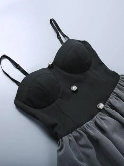 JSK Gothic Dress Spaghetti Sexy Lolita Short Dress -AYA Cosplay Shop 202307181800506208294