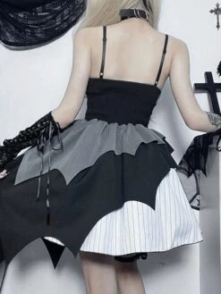 JSK Gothic Dress Spaghetti Sexy Lolita Short Dress -AYA Cosplay Shop 202307181800511971492