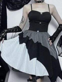 JSK Gothic Dress Spaghetti Sexy Lolita Short Dress -AYA Cosplay Shop 20230718180051804699