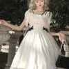 Classical Lolita Dress Polyester Short Sleeves Lolita Dresses Classic White -AYA Cosplay Shop 202308021828116524015