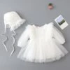 Wedding Party Dresses Beautiful Wedding Wedding Flower Girl Dress Kids Ball Gown Party Dress Flower Girl Dresses Long Sleeves Lace Ivory