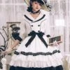 Sweet Lolita Dress Polyester 3/4 Length Sleeves Ruffles Sweet Dress Lolita Dress