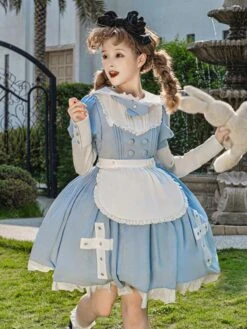 Sweet Lolita Dress Polyester Short Sleeves Sweet Lolita Dress -AYA Cosplay Shop 202309251557204706078
