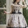 JSK Sweet Lolita Cottagecore Dress Polyester Sleeveless Jumper Lolita Dress -AYA Cosplay Shop 202310271626384704528