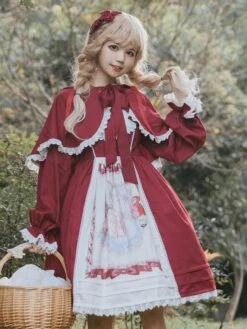 Sweet Lolita Dress Polyester Sleeveless Sweet Jumper Skirt Lolita Dress -AYA Cosplay Shop 202310271810118378370