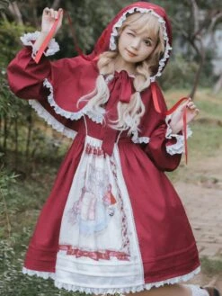 Sweet Lolita Dress Polyester Sleeveless Sweet Jumper Skirt Lolita Dress -AYA Cosplay Shop 202310271810124557403