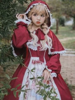 Sweet Lolita Dress Polyester Sleeveless Sweet Jumper Skirt Lolita Dress -AYA Cosplay Shop 202310271810141636780