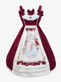Sweet Lolita Dress Polyester Sleeveless Sweet Jumper Skirt Lolita Dress -AYA Cosplay Shop 202310271810148723858