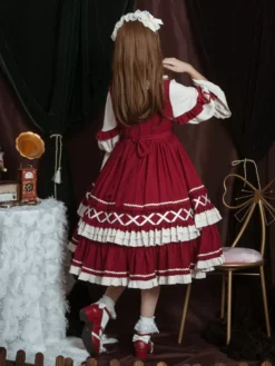 Sweet Lolita Dress Polyester Long Sleeves Dress Lolita Dress -AYA Cosplay Shop 202310292004007597474