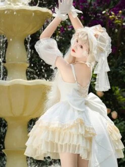 Sweet Lolita Dress Jacquard Sleeveless Jumper Sweet Lolita Dress -AYA Cosplay Shop 202401081656306738531