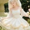 Sweet Lolita Dress Jacquard Sleeveless Jumper Sweet Lolita Dress -AYA Cosplay Shop 202401081656342626520
