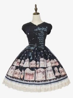 Sweet Lolita Dress Short Sleeves Dress ROCOCO Style Lolita Dress -AYA Cosplay Shop 202401091324308389791