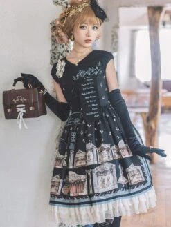 Sweet Lolita Dress Short Sleeves Dress ROCOCO Style Lolita Dress -AYA Cosplay Shop 20240109132434206883