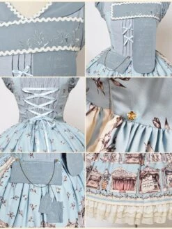 Sweet Lolita Dress Short Sleeves Dress ROCOCO Style Lolita Dress -AYA Cosplay Shop 202401091324365604250