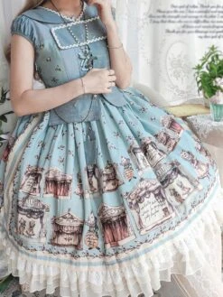 Sweet Lolita Dress Short Sleeves Dress ROCOCO Style Lolita Dress -AYA Cosplay Shop 202401091324386995953