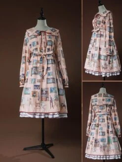 Sweet Lolita Dress Chiffon Long Sleeves Sweet Dress Lolita Dress -AYA Cosplay Shop 202401121503543317801