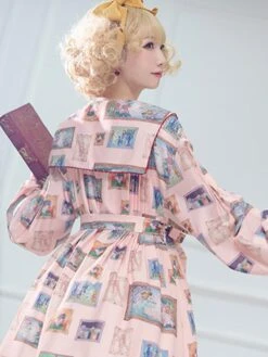 Sweet Lolita Dress Chiffon Long Sleeves Sweet Dress Lolita Dress -AYA Cosplay Shop 202401121503550955045