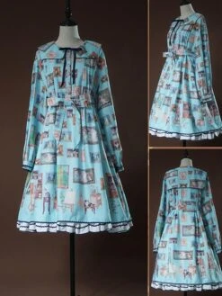 Sweet Lolita Dress Chiffon Long Sleeves Sweet Dress Lolita Dress -AYA Cosplay Shop 202401121503576753246