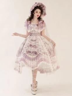 Sweet Lolita Wedding Dress Polyester Short Sleeves Lolita Wedding Dress Bride Lolita Dress -AYA Cosplay Shop 202401161613268555399