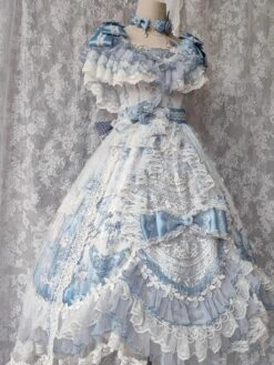 Sweet Lolita Wedding Dress Polyester Short Sleeves Lolita Wedding Dress Bride Lolita Dress -AYA Cosplay Shop 202401161613285412018