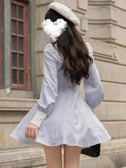 Sweet Lolita Dress Polyester Long Sleeves Sweet Dress Lolita Dress -AYA Cosplay Shop 202403281509564824649