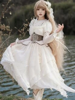 Sweet Lolita Dress Polyester Long Sleeves Dress Sweet Lolita Dress