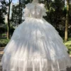 Sweet Lolita Wedding Dress Polyester Short Sleeves Lolita Dress -AYA Cosplay Shop 202404031644458721680