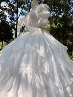 Sweet Lolita Wedding Dress Polyester Short Sleeves Lolita Dress -AYA Cosplay Shop 202404031644535891760