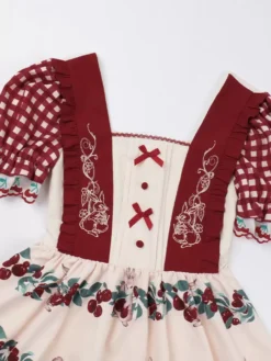 Sweet Lolita Dress Polyester Short Sleeves Dress Sweet Lolita Dress -AYA Cosplay Shop 202405081836078689883