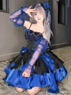 Sweet Lolita Graduation Dress Sleeveless Dress Sweet Lolita Dress -AYA Cosplay Shop 202405151949333586916