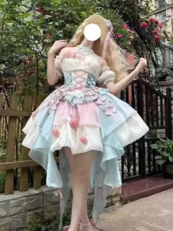 Sweet Lolita Graduation Dress Sleeveless Dress Sweet Lolita Dress -AYA Cosplay Shop 202405151949410454350
