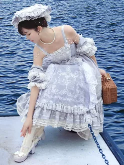 Sweet Lolita Graduation Dress Sleeveless Lolita Dress -AYA Cosplay Shop 202405151949463527046