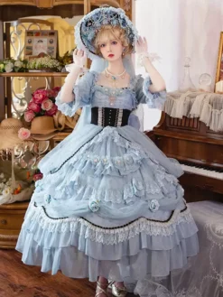 Sweet Lolita Graduation Dress Short Sleeves Dress Lolita Dress -AYA Cosplay Shop 202405151953126283179