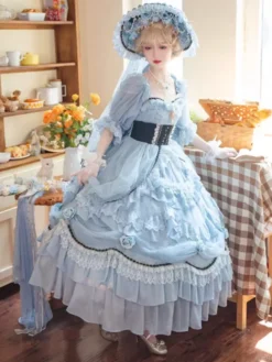 Sweet Lolita Graduation Dress Short Sleeves Dress Lolita Dress -AYA Cosplay Shop 202405151953133678139