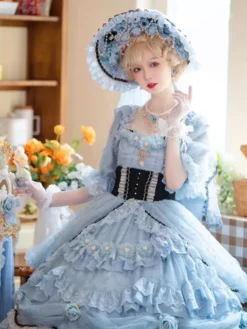 Sweet Lolita Graduation Dress Short Sleeves Dress Lolita Dress -AYA Cosplay Shop 202405151953149837291