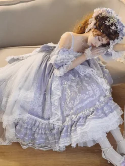 Sweet Lolita Graduation Dress Sleeveless Lolita Dress -AYA Cosplay Shop 202405151953390768004